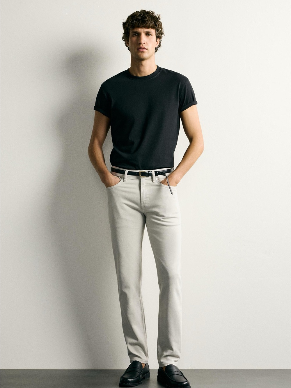 Zara Man Slim Fit Ecru Jeans